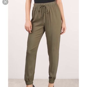 Khaki green jogger pants
